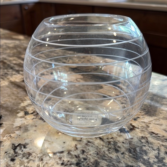 kate spade Other - Kate Spade New York by Lenox Horizontal Etch Rose Bowl Crystal 4.75”
